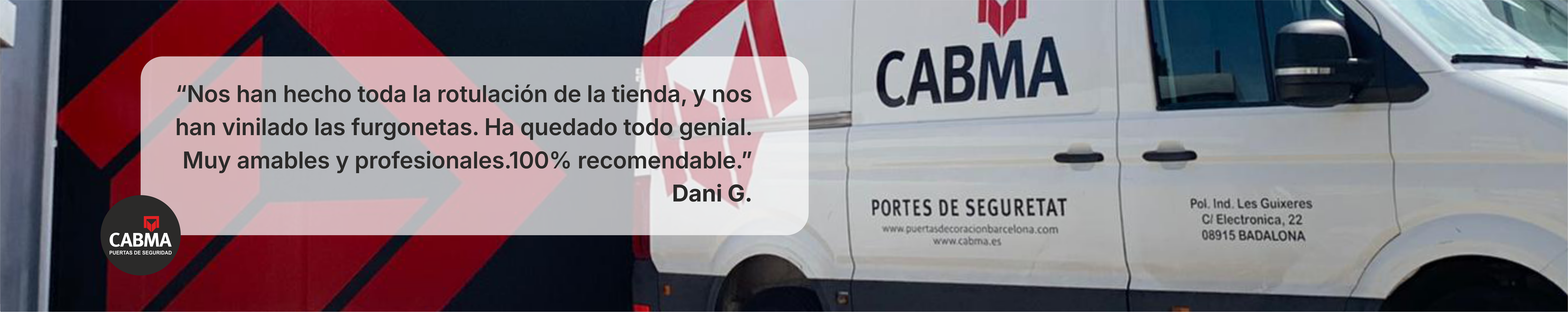 Cabma testimonio Rótulos Avanti